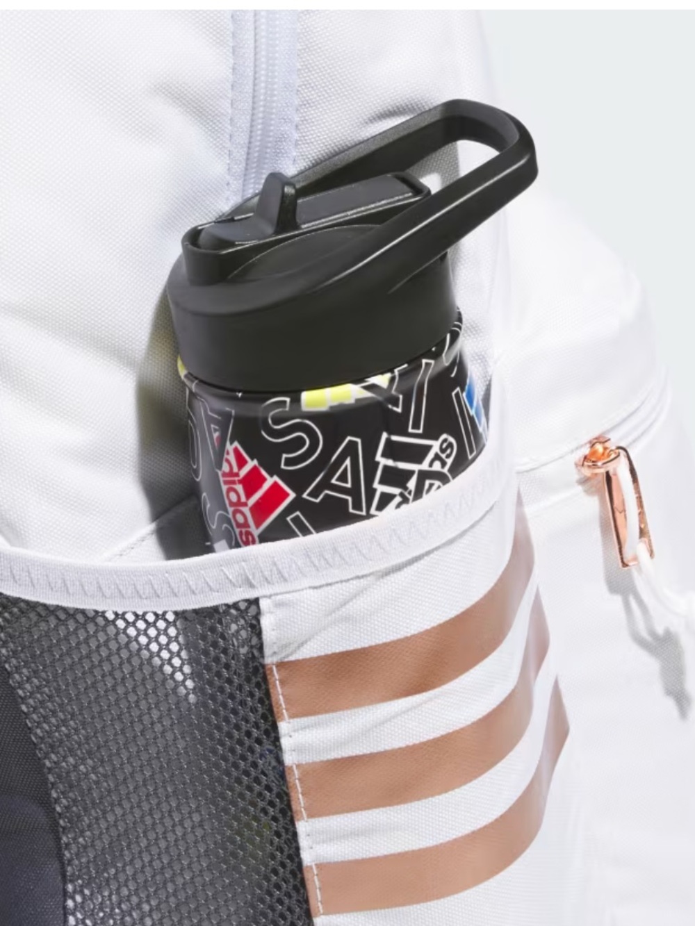 Adidas White Backpack with Rose Gold Accents - Picture 6 of 8